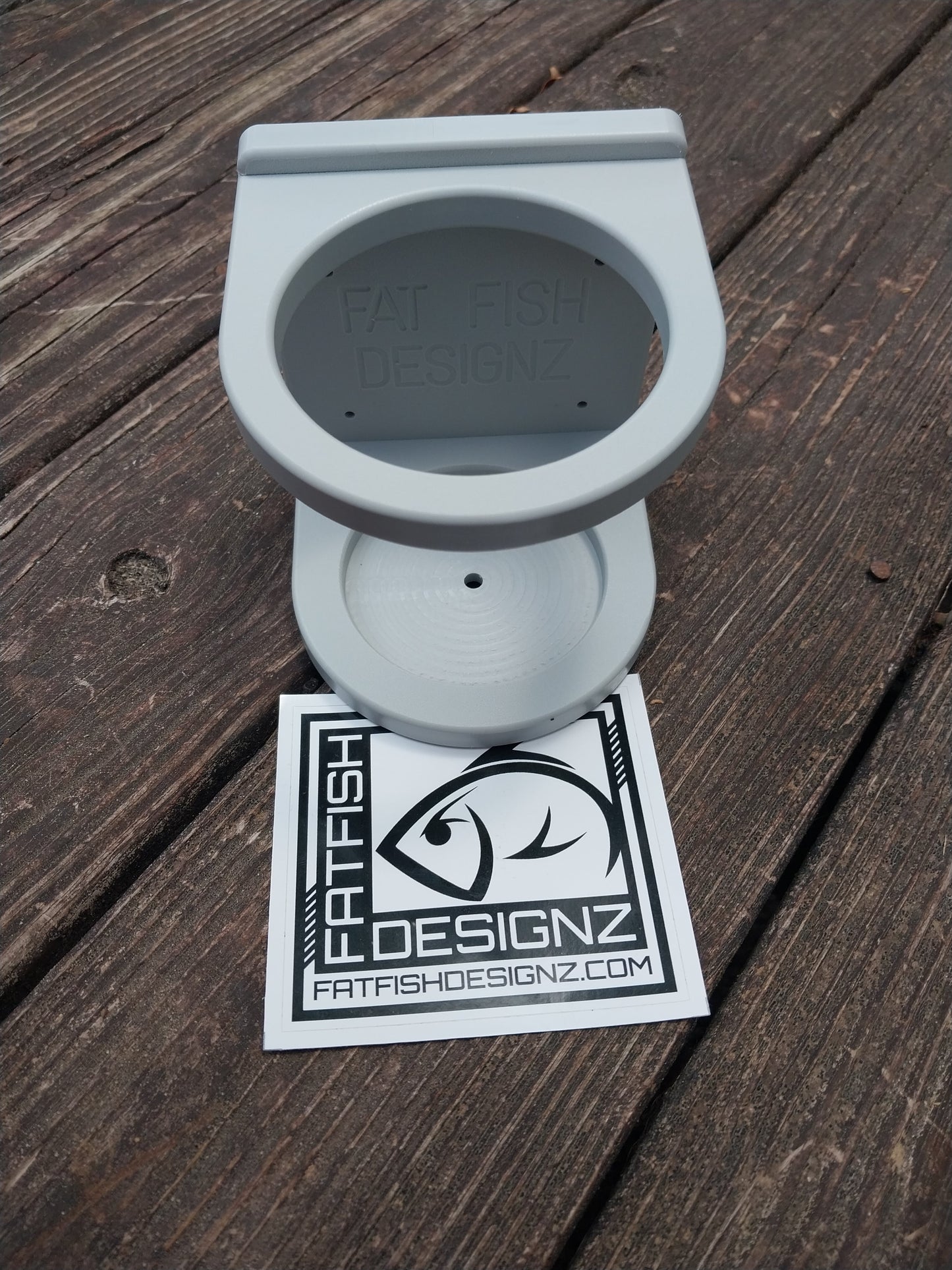Fat Fish Designz  Boat Cup holder- holds up to a 3.5" cup/ bottle