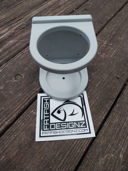 Fat Fish Designz  Boat Cup holder- holds up to a 3.5" cup/ bottle