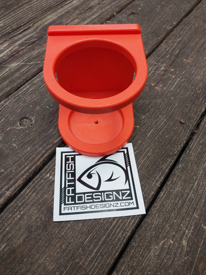 Fat Fish Designz  Boat Cup holder- holds up to a 3.5" cup/ bottle