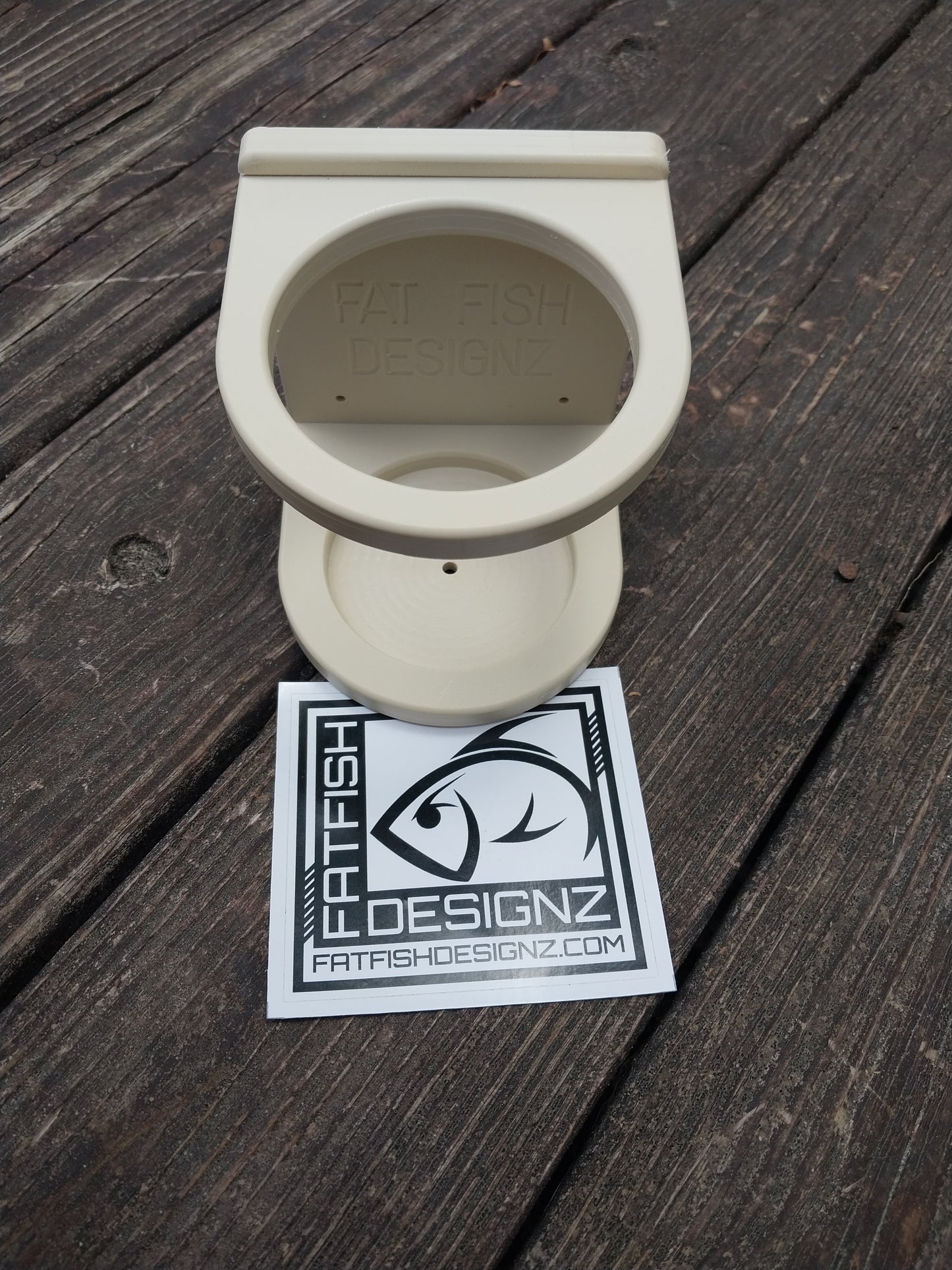Fat Fish Designz  Boat Cup holder- holds up to a 3.5" cup/ bottle