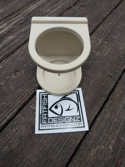 Fat Fish Designz  Boat Cup holder- holds up to a 3.5" cup/ bottle
