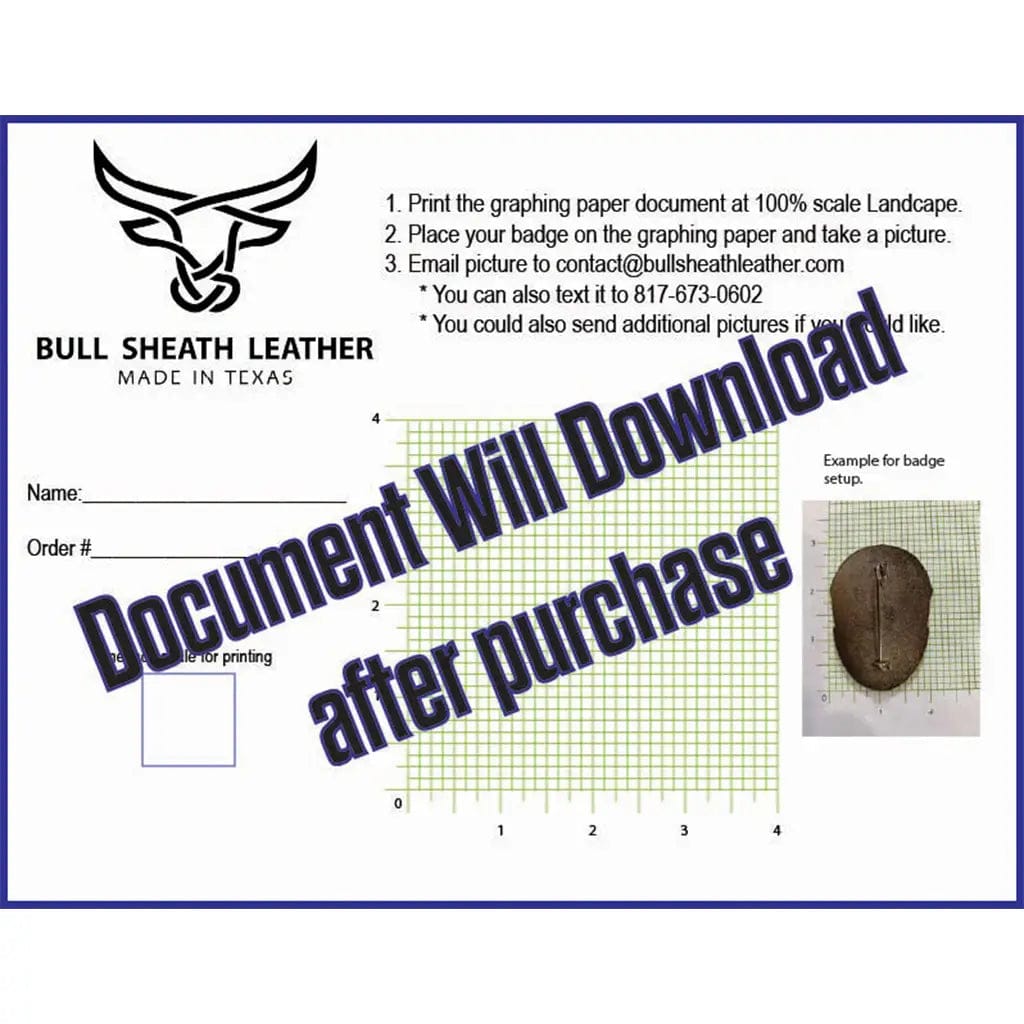 Bull Sheath Leather Badge Bifold Wallet