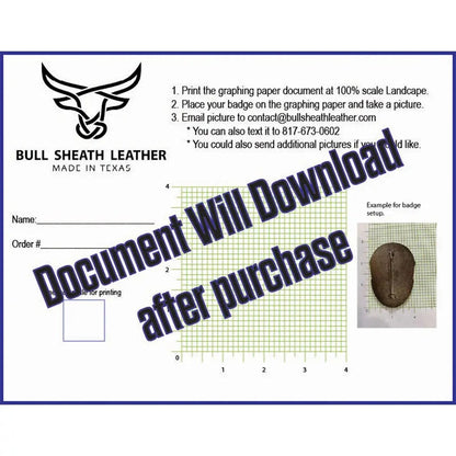 Bull Sheath Leather Badge Bifold Wallet