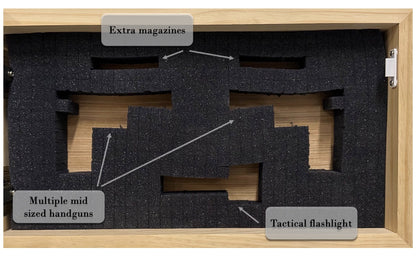 Bellewood Designs - Wall-Mounted Gun Cabinet Wolf Scenery Wall Decoration - Gun Safe To Securely Store Your Gun In Plain Sight