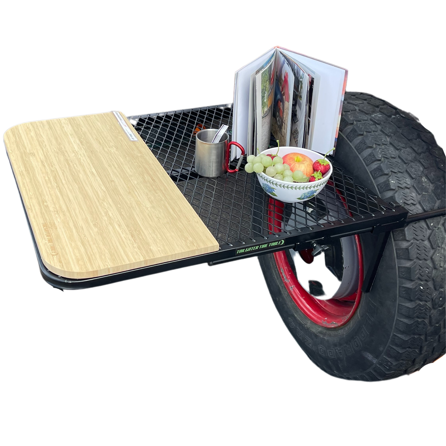 Tailgaters Tire Table Bamboo Cutting Board