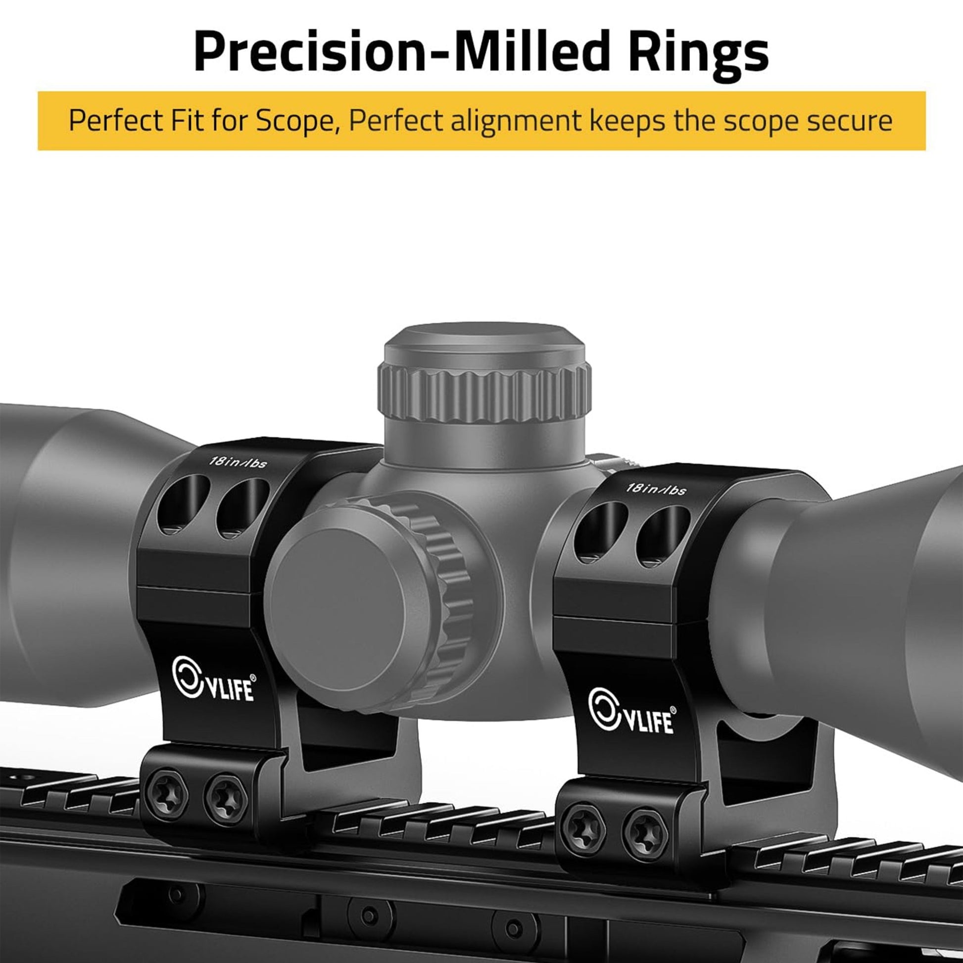 CVLIFE Precision 30mm Scope Rings Mount - 2 Pieces - Angler's Pro Tackle & Outdoors