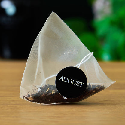 August Uncommon Tea Jet Black - Roasty Coffee Black Tea - 15 Tea Bags