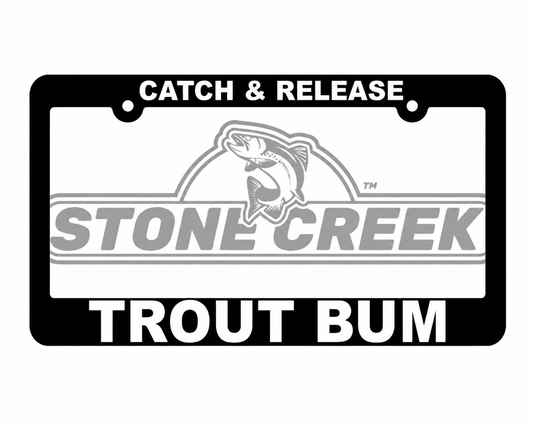 Stone Creek Fishing License Plate Frames