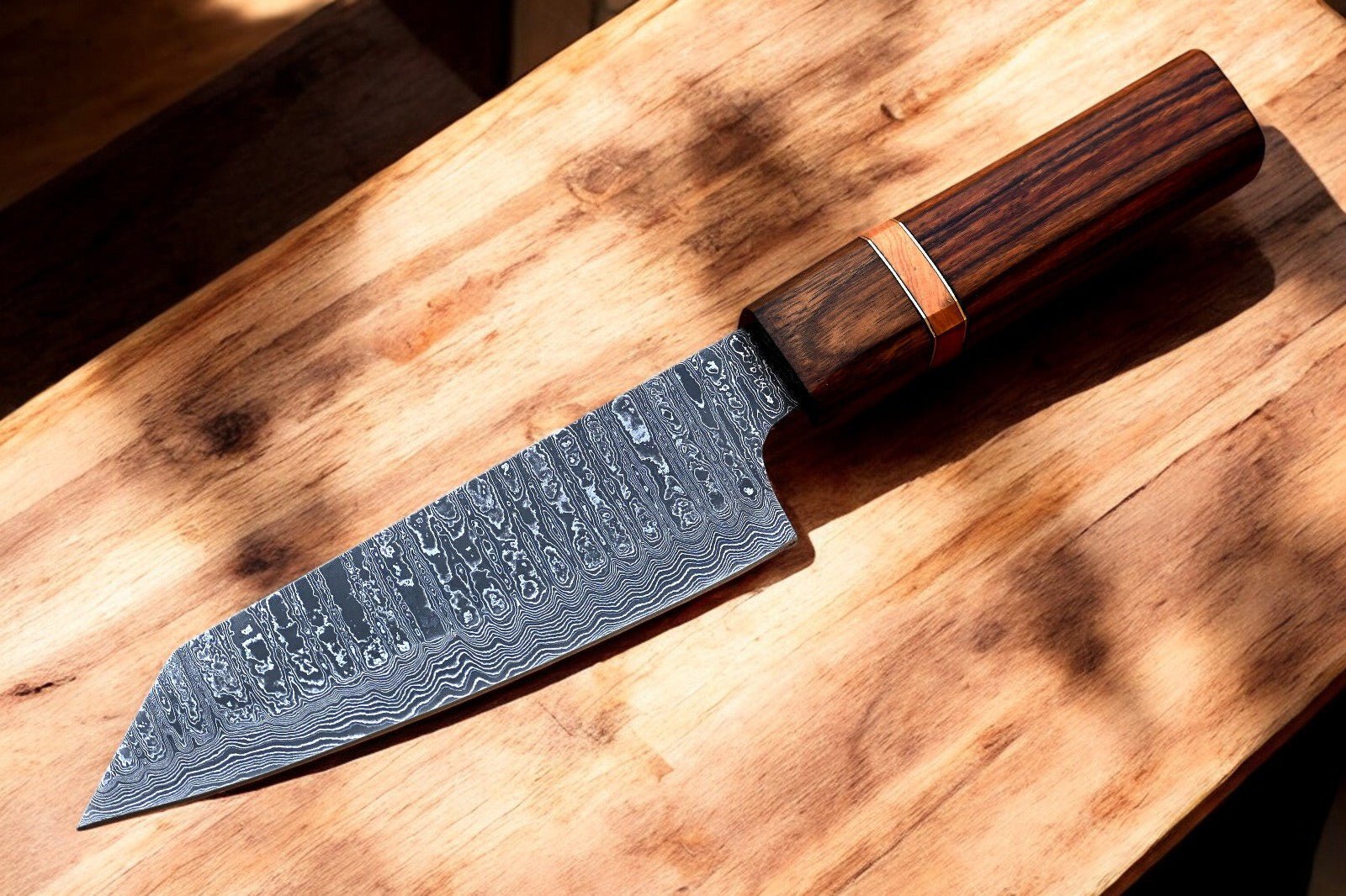 Damascus Knife Store 13" Custom Handmade Damascus Chef Knife with Sheath - Angler's Pro Tackle & Outdoors