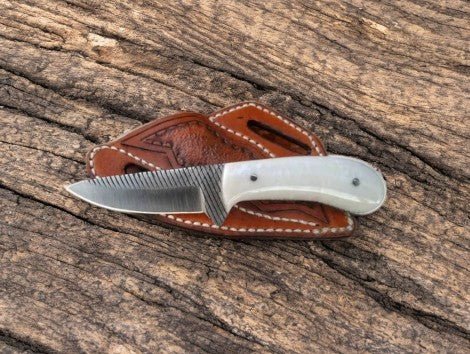Damascus Knife Store Custom Cowboy Knife – Rasp Steel & Resin Handle - Angler's Pro Tackle & Outdoors