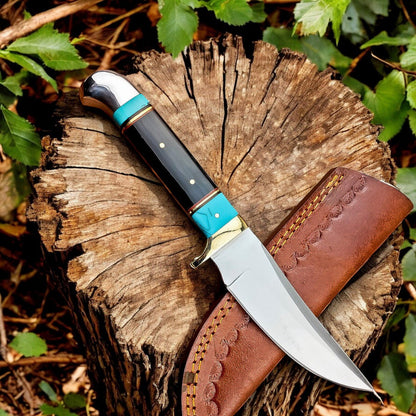 Damascus Knife Store Custom Handmade Bowie Knife – D2 Steel, Epoxy Resin Handle - Angler's Pro Tackle & Outdoors