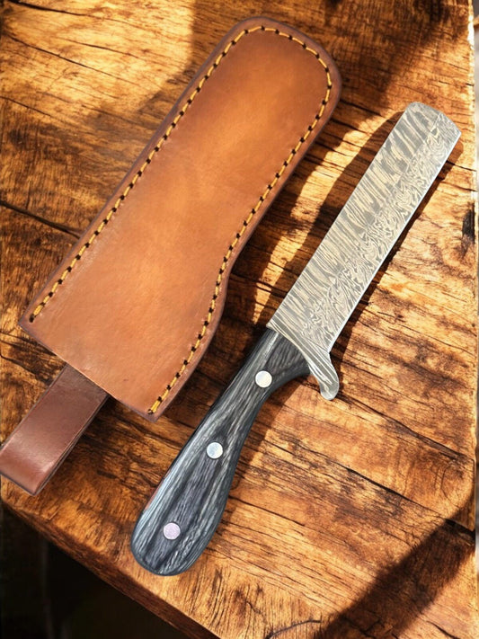 Damascus Knife Store Custom Handmade Bull Cutter Knife – Damascus Steel, 8" - Angler's Pro Tackle & Outdoors
