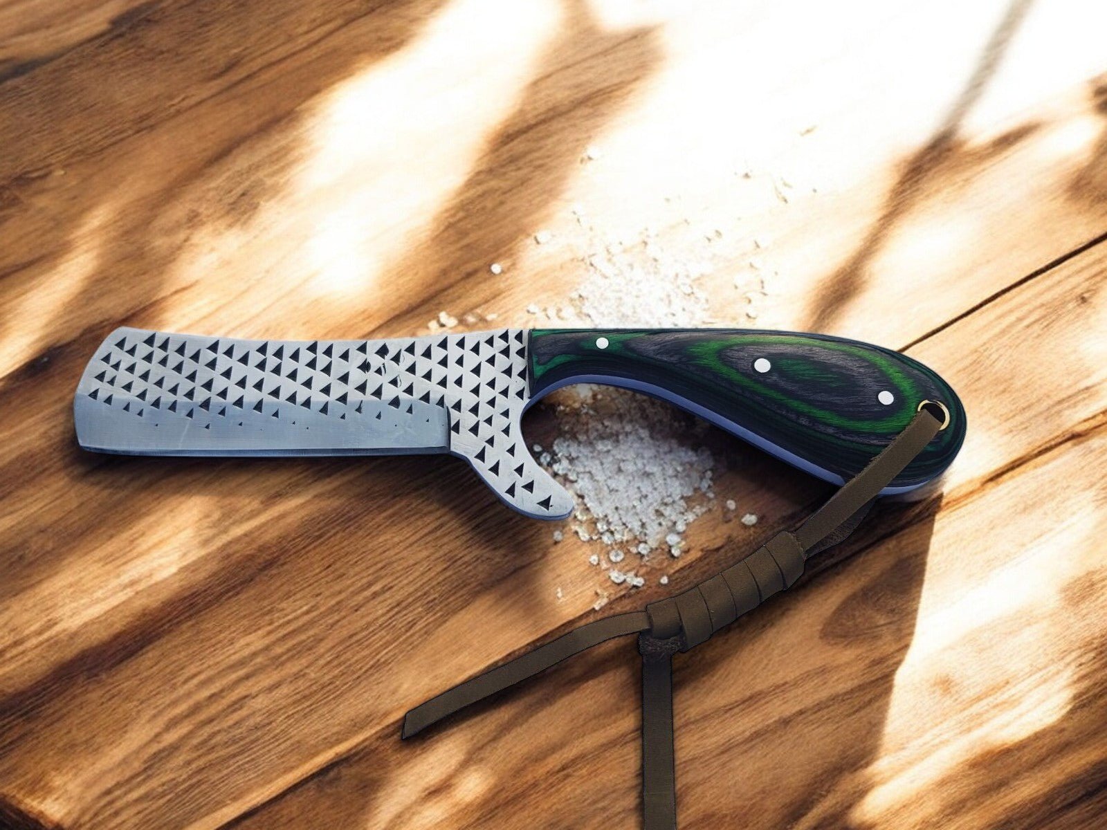 Damascus Knife Store Custom Handmade Bull Cutter Knife – Rasp Tool Steel Blade - Angler's Pro Tackle & Outdoors