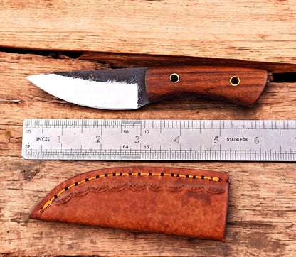 Damascus Knife Store Custom Handmade Carbon Steel Skinning Knife – Rosewood Handle - Angler's Pro Tackle & Outdoors