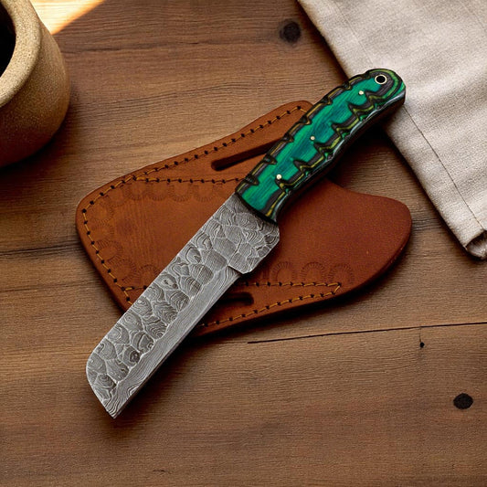 Damascus Knife Store Custom Handmade Damascus Bull Cutter Knife 8.5" - Angler's Pro Tackle & Outdoors