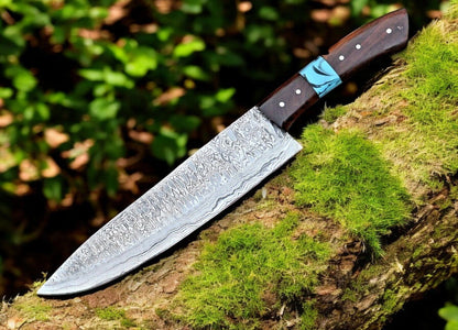 Damascus Knife Store Custom Handmade Damascus Hunting Knife – 13" with Rosewood Handle - Angler's Pro Tackle & Outdoors