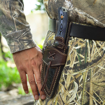 Damascus Knife Store Custom Handmade Damascus Hunting Knife – 9" with Micarta Handle - Angler's Pro Tackle & Outdoors