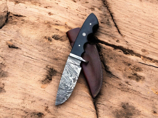 Damascus Knife Store Custom Handmade Damascus Hunting Knife – Buffalo Horn Handle - Angler's Pro Tackle & Outdoors