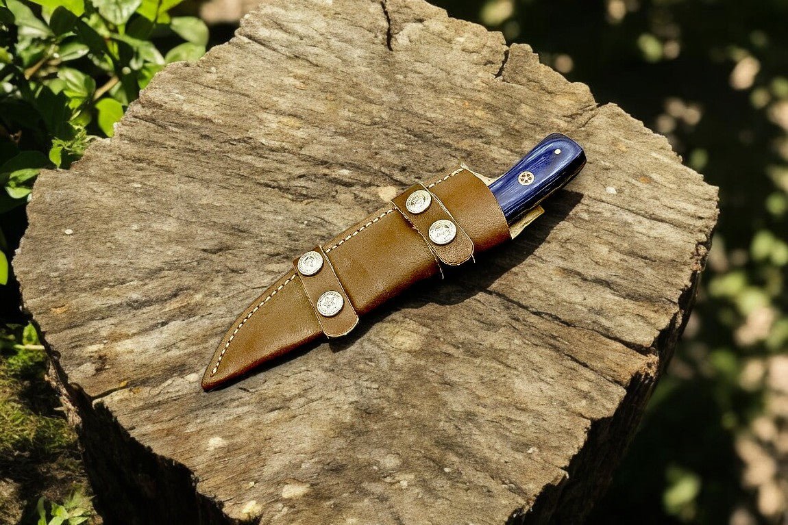 Damascus Knife Store Custom Handmade Damascus Hunting Knife – Exotic Wood Handle - Angler's Pro Tackle & Outdoors