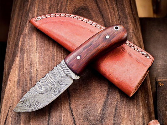 Damascus Knife Store Custom Handmade Damascus Skinning Knife – 6.25" - Angler's Pro Tackle & Outdoors