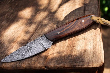 Damascus Knife Store Custom Handmade Damascus Steel Cowboy Knife - 6.25" - Angler's Pro Tackle & Outdoors