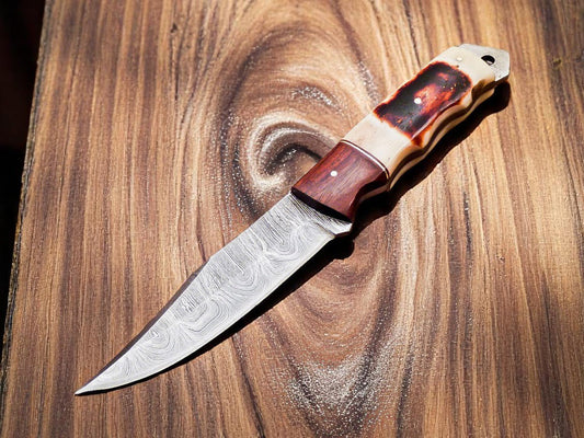 Damascus Knife Store Custom Handmade Damascus Steel Hunting Knife - Angler's Pro Tackle & Outdoors