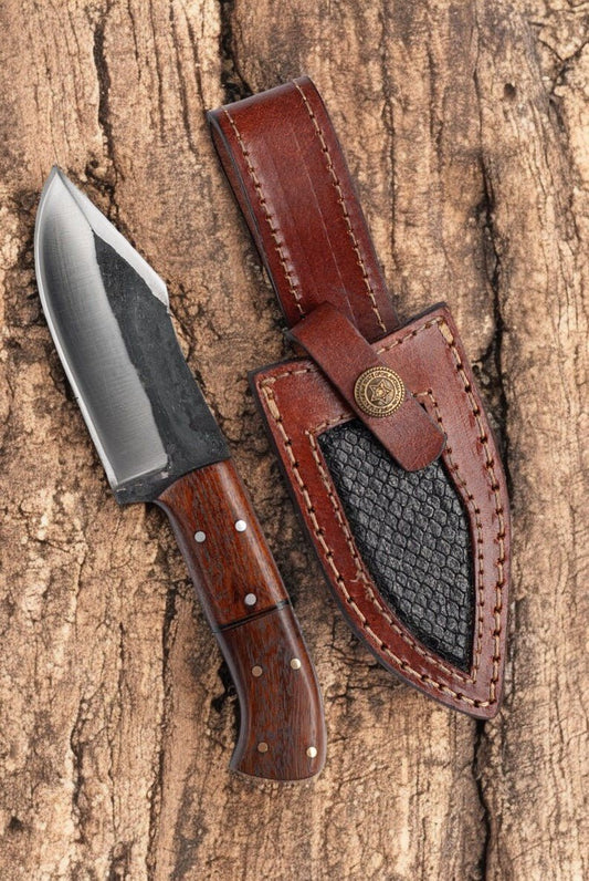 Damascus Knife Store Custom Handmade Hunting Knife – 8" High Carbon Steel - Angler's Pro Tackle & Outdoors