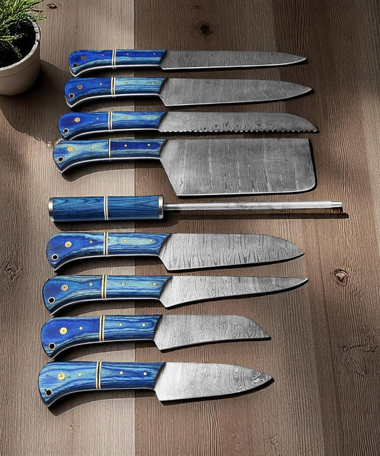 Damascus Knife Store Custom Handmade Kitchen Knives Set - Angler's Pro Tackle & Outdoors