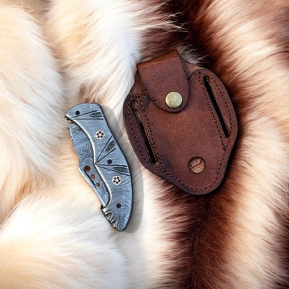 Damascus Knife Store Custom Handmade Pocket Knife – 3" Blade - Angler's Pro Tackle & Outdoors