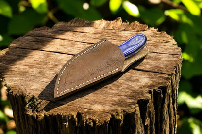Damascus Knife Store Custom Handmade Skinning Knife - D2 Steel Blade, Exotic Wood Handle - Angler's Pro Tackle & Outdoors