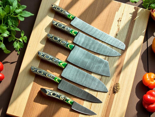 Damascus Knife Store Custom Handmade Steel Kitchen Knives Set - Angler's Pro Tackle & Outdoors