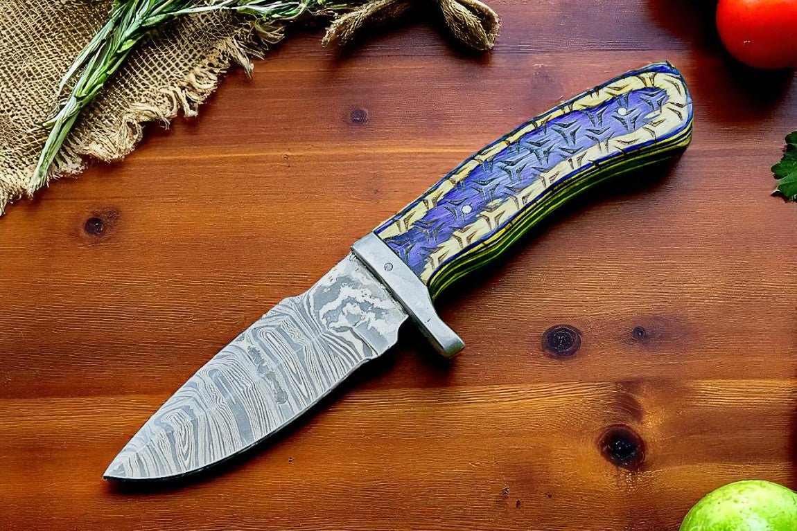 Damascus Knife Store Custom Hunting knives | Damascus Steel with Wood Handle - Angler's Pro Tackle & Outdoors