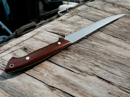 Damascus Knife Store Handcrafted Rosewood Fillet Knife - Precision at 14.4 - Angler's Pro Tackle & Outdoors