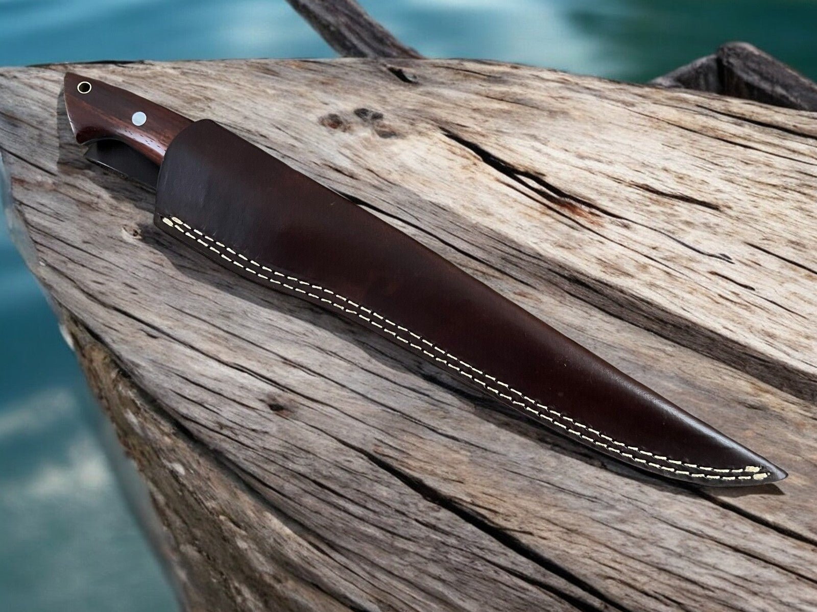 Damascus Knife Store Handcrafted Rosewood Fillet Knife - Precision at 14.4 - Angler's Pro Tackle & Outdoors