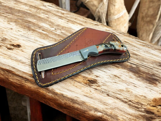 Damascus Knife Store Handmade Bull Cutter Knife – Damascus Steel, 8" - Angler's Pro Tackle & Outdoors