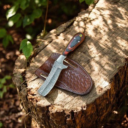 Damascus Knife Store Handmade Bull Cutter Knife – Damascus Steel & Exotic Wood - Angler's Pro Tackle & Outdoors