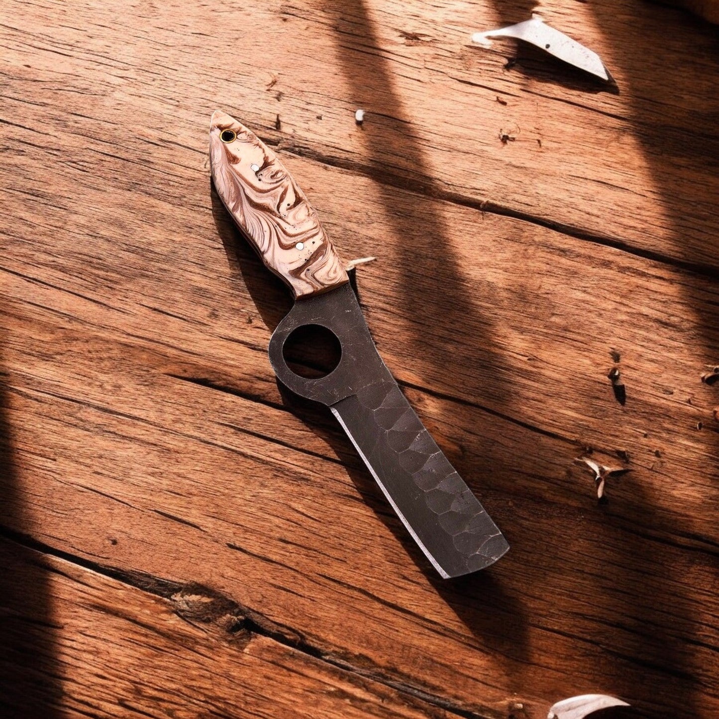 Damascus Knife Store Handmade Bull Cutter Knife – High - Carbon Steel Blade - Angler's Pro Tackle & Outdoors