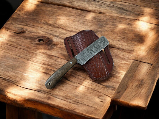 Damascus Knife Store Handmade Damascus Bull Cutter Knife with Walnut Handle - Angler's Pro Tackle & Outdoors