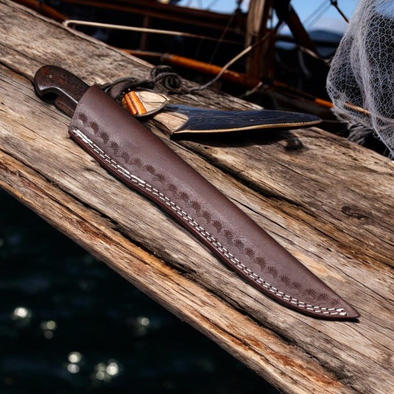 Damascus Knife Store Handmade Damascus Fillet Knife – 8" Blade, Rosewood Handle - Angler's Pro Tackle & Outdoors