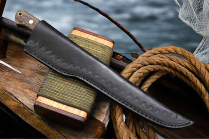 Damascus Knife Store Handmade Damascus Fillet Knife – Olivewood & Resin Handle - Angler's Pro Tackle & Outdoors