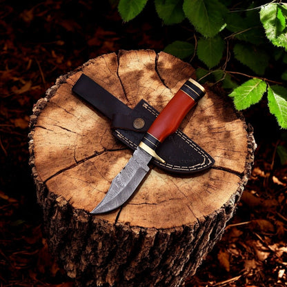 Damascus Knife Store Handmade Damascus Hunting Knife with Epoxy Resin Handle - Angler's Pro Tackle & Outdoors