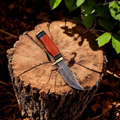 Damascus Knife Store Handmade Damascus Hunting Knife with Epoxy Resin Handle - Angler's Pro Tackle & Outdoors