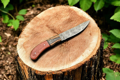 Damascus Knife Store Handmade Damascus Hunting Knife with Exotic Wood Handle - Angler's Pro Tackle & Outdoors