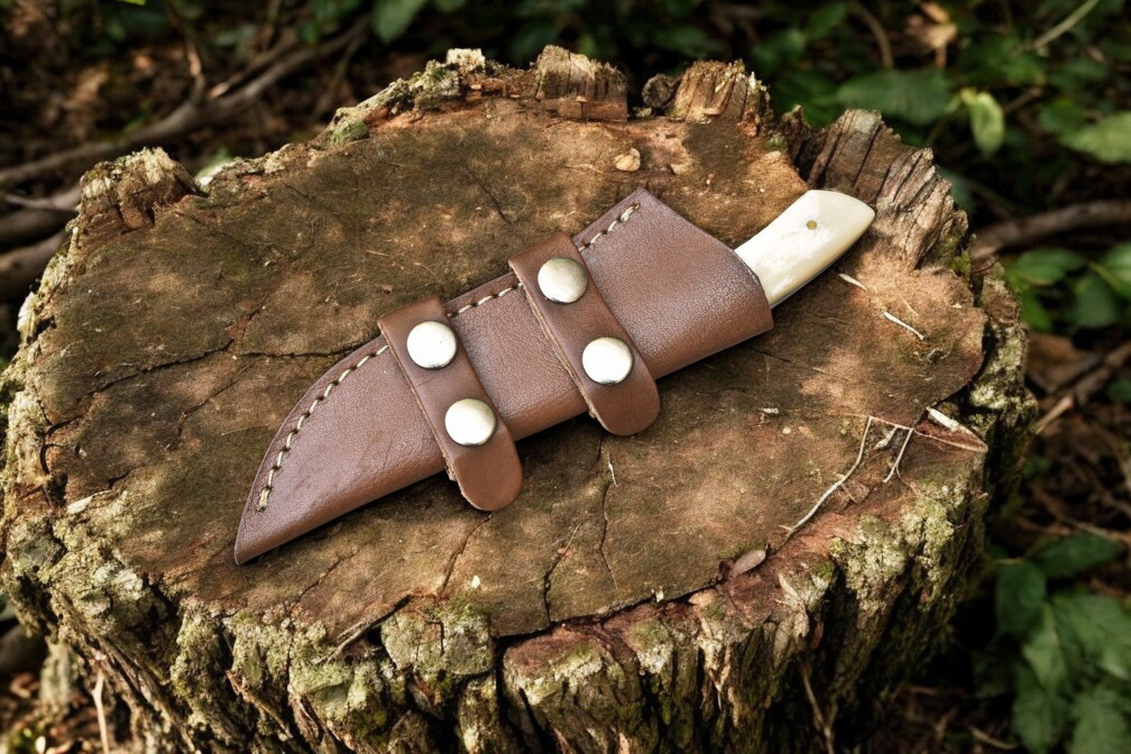 Damascus Knife Store Handmade Damascus Skinning Knife – Epoxy Resin & Bone - Angler's Pro Tackle & Outdoors