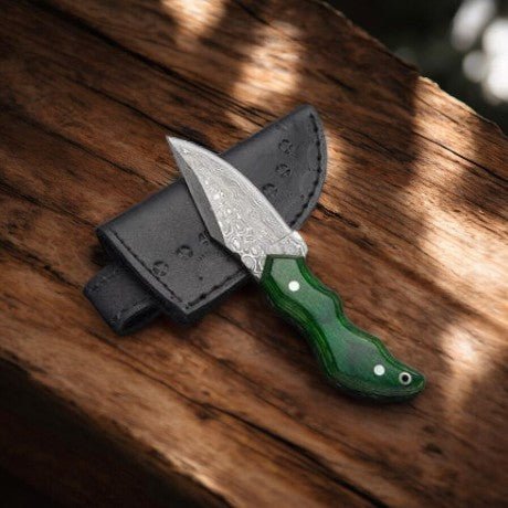 Damascus Knife Store Handmade Damascus Skinning Knife with Epoxy Resin Handle - Angler's Pro Tackle & Outdoors