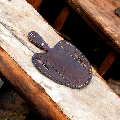 Damascus Knife Store Handmade Damascus Steel Cowboy Knife with Rosewood Handle - Angler's Pro Tackle & Outdoors