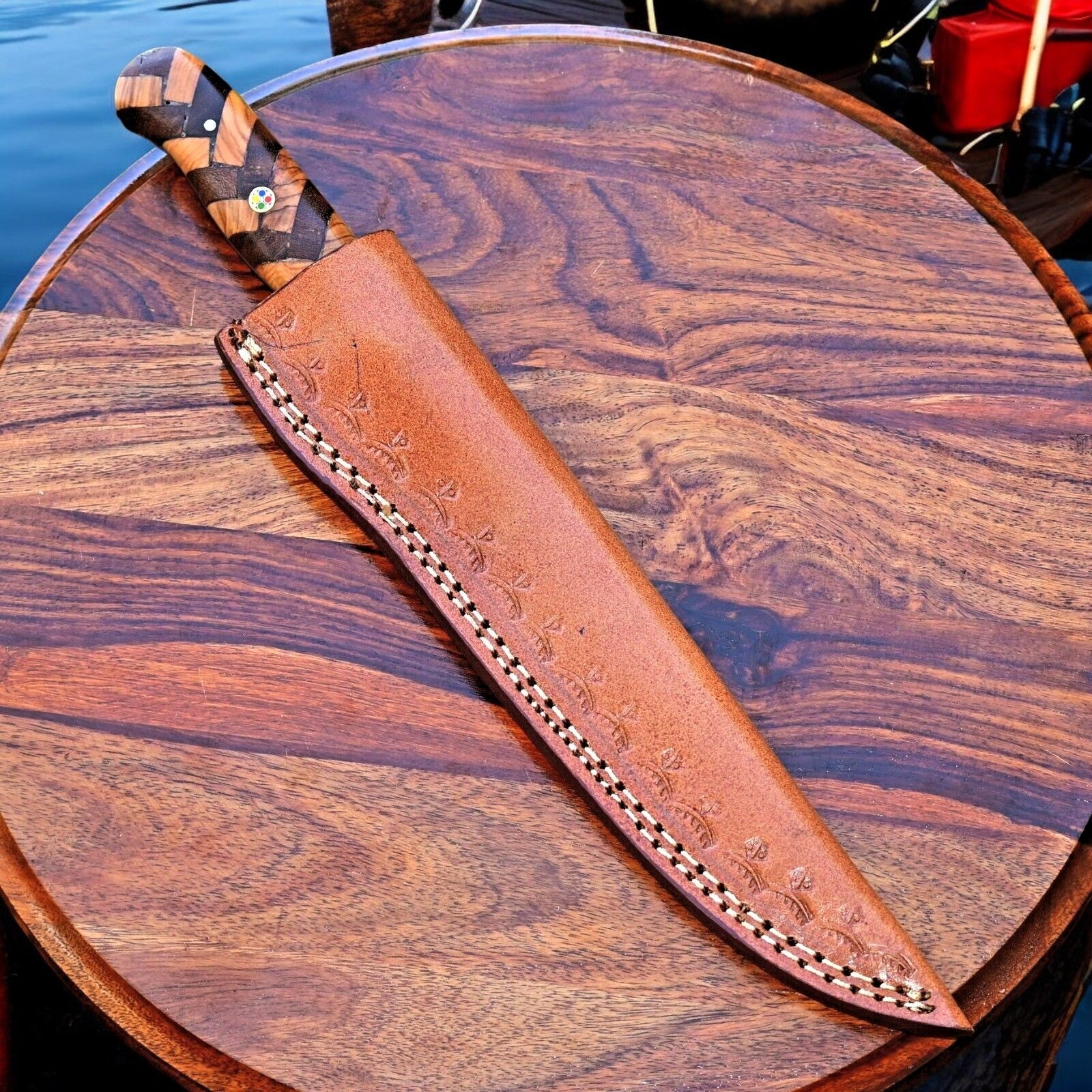 Damascus Knife Store Handmade Fillet Knife – 12" with Olivewood Handle - Angler's Pro Tackle & Outdoors