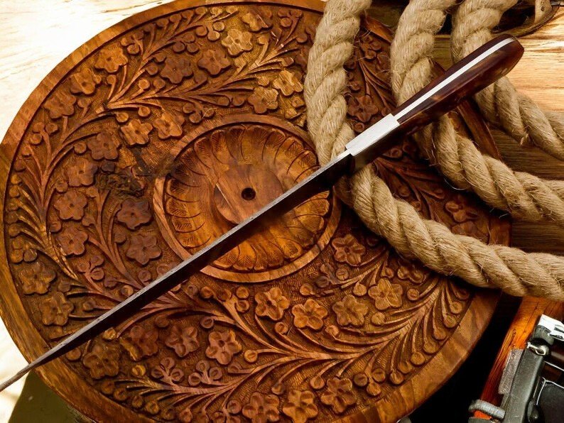 Damascus Knife Store Handmade Fillet Knife with Rosewood Handle - Angler's Pro Tackle & Outdoors