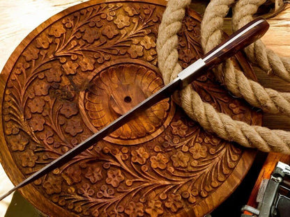 Damascus Knife Store Handmade Fillet Knife with Rosewood Handle - Angler's Pro Tackle & Outdoors