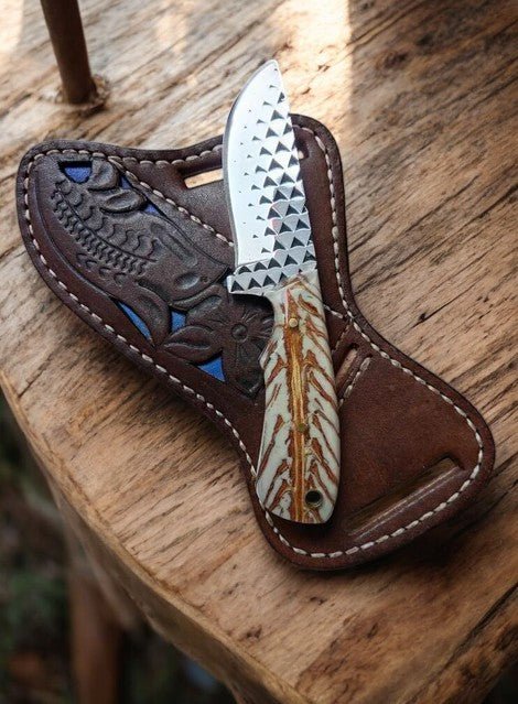 Damascus Knife Store Handmade Ranch Cowboy Knife – Pine - Cone Handle - Angler's Pro Tackle & Outdoors